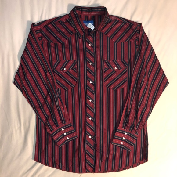 Wrangler Other - Vintage Wrangler Pearl Snap Button Down